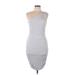 H&M Casual Dress - Mini: Gray Solid Dresses - Women's Size Medium