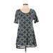 Lularoe Casual Dress Scoop Neck Short sleeves: Blue Dresses - Women's Size Medium