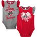 Girls Newborn & Infant Scarlet/Gray Ohio State Buckeyes Spread the Love 2-Pack Bodysuit Set
