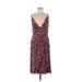 Fame And Partners Casual Dress - Midi: Red Marled Dresses - Women's Size 6