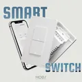 MOES-Tuya WiFi Smart Light Switch US Single Pole Push Button Wall Work with Alexa Google Home