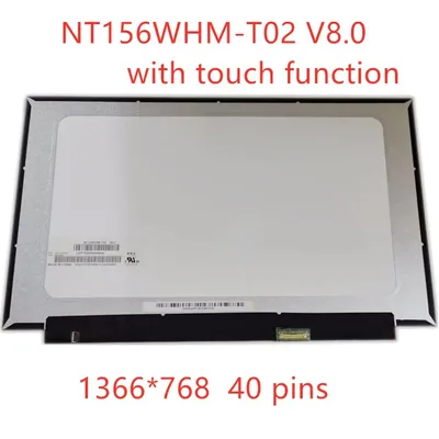 Nouvel écran tactile LCD NT156WHM-T02 V8.0 de remplacement NT156WHM T02 pour ordinateur portable