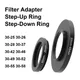 Camera lens Filter Adapter Step Up / Down Ring 30-25 30-26 30-28 30-37 30-42 30-46 30-49 30-52 30-55