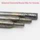 Sintered Diamond Router Bits for Granite Stone Flat Bottom Endmill CNC Stone Carving Power Engraving