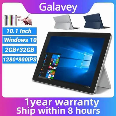 2025 Newest Game Play 10.1" Windows 10 Tablet Pc 2GB RAM 32GB ROM 32-bit Tablets Quad Core Tablets