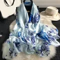 New 180*90cm BIG Size Pashmina Women Summer Scarf Hijabs Silk Shawls Wraps Ladies Headband Print