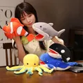 Crocodile Shark Killer Whale Plush Hand Puppets Lifelike Tropical Fish Penguin Octopus Hand Puppets