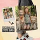 Custom Photo Canvas Tote Bag Personalized Boat Tote For Women Customized Logo Pet Zipper Bags
