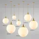 Lampe LED Suspendue en Forme de Globe Blanc au Design Moderne Luminaire Décoratif d'Nik Idéal pour