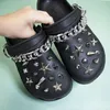 Luxus Metall DIY Charms für Crocs Mode Qualität Niet Kette Clogs Schuh Schnalle Vintage Punk Schuh