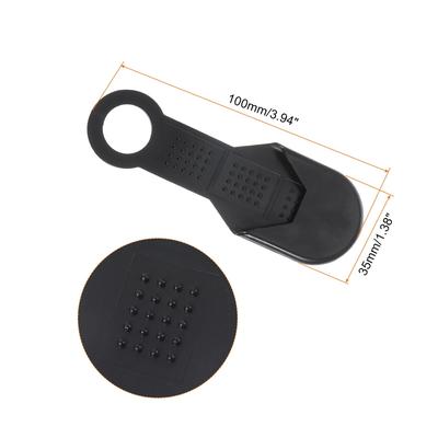 12Pcs Non-Slip Silicone Hanger Grips Clothes Hanger Strips, Black 3.94