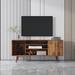 Oak Stylish and Durable TV Stand with 1 storage and 2 shelves Cabinet, Modern Design, Easy Assembly, and Superior Stability