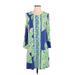 Lilly Pulitzer Casual Dress - Shift Scoop Neck 3/4 sleeves: Blue Dresses - Women's Size X-Small