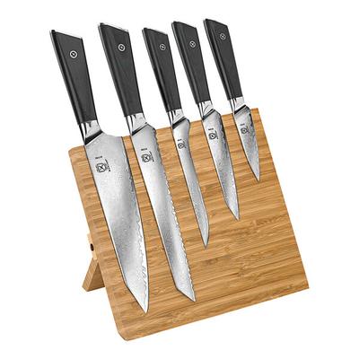 Mercer Culinary 6-Piece Damascus-Style Knife Set with Magnetic Bamboo Stand M21995BM