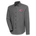 Men's Antigua Black/White Cincinnati Reds Compression Long Sleeve Button-Down Shirt