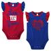 Girls Newborn & Infant Royal/Red New York Giants Spread the Love 2-Pack Bodysuit Set