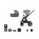 Venicci Upline 9 Piece 2in1 Deluxe Pushchair Bundle (Slate Grey) Including Maxi COSI/Cybex adapters