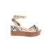 Steve Madden Wedges: Ivory Snake Print Shoes - Women's Size 10 - Open Toe