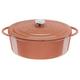 Tefal LOV Enamelled Cast Iron Casserole Dish with Lid - Oval, 34cm, 7.2L, Dutch Oven, All Hob Types, Cast Iron Pot, Cooking Pots, Dishwasher Safe, Terracotta, E2600604