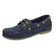 Catesby Womens Boat Shoes Deck Leather Nubuck Smooth Lightweight Trainers UK 4-8 (Navy/Yellow, Numeric_5)