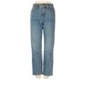 Madewell Jeans - Mid/Reg Rise Straight Leg Denim: Blue Bottoms - Women's Size 23 - Medium Wash
