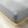 Douceur D'intérieur - Drap housse 160x200 cm - Coton bio Gris - Gris