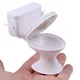 Dollhouse Furniture Vintage Bathroom Modeling White Toilet Doll House Miniature Baby Pretend Toys