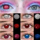 UYAAI 1 Pair Anime Cosplay Contacts Lenses Color Contact Lenses Anime lenses Red Lens White Lenses