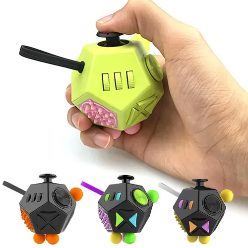 Cube Stressabbau Spielzeug Würfel Anti-reizbarkeit Entlasten Angst 12-seitige Zappeln Spielzeug