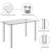 5 PCS Kitchen Dining Table Set Breakfast Furniture Padded Chair White