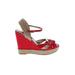White House Black Market Wedges: Red Shoes - Women's Size 7