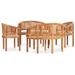 vidaXL Patio Lounge Set Table and Chair Dining Bench Wooden Solid Teak Wood