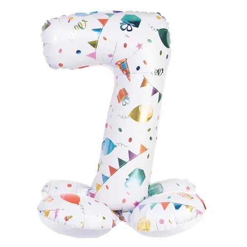 Ballon en forme de chiffre ""7"", tenant debout