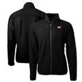 Men's Cutter & Buck Black Big 12 Gear Cascade Eco Sherpa Fleece Full-Zip Jacket