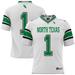 Men's GameDay Greats #1 White North Texas Mean Green Football Jersey