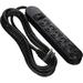 Comprehensive 6-Outlet Surge Protector with 12' Power Cord (Black) CPWR-SP6-12B