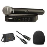 Shure BLX24/PG58 Wireless Handheld Microphone System with PG58 Capsule and Bag Ki BLX24/PG58-H9