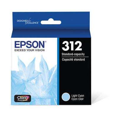 Epson T312 Light Cyan Claria Photo HD Ink Cartridge with Sensormatic T312520-S