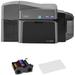 Fargo DTC1250e Dual-Sided ID Card Printer with YMCKO Ribbon and 500 Cards Kit 50100