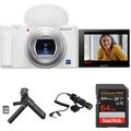 Sony ZV-1 Digital Camera Vlogging and Online Video Kit (White) DCZV1/W