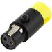 Cable Techniques LPS Low-Profile Right Angle TA3F Connector (Yellow, Large) CT-LPS-3FL-Y