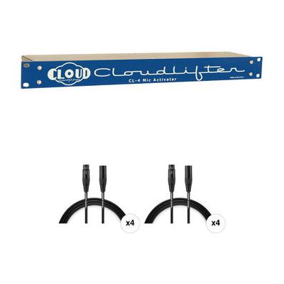 Cloud Microphones Cloudlifter CL-4 Rackmount Mic Activator Kit with XLR Cables CL-4 RACK