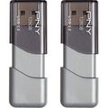 PNY 128GB Turbo Attaché 3 USB 3.0 Flash Drive (2-Pack, Gray) P-FD128X2TBOP-MP