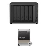 Synology 60TB DiskStation DS1522+ 5-Bay NAS Enclosure Kit with HAT5300 Enterprise Dr DS1522+