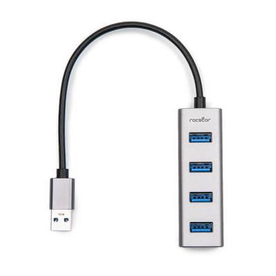 Rocstor Portable 4-Port USB-A Hub (Silver) Y10A270-A1