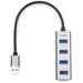 Rocstor Portable 4-Port USB-A Hub (Silver) Y10A270-A1
