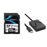 Sabrent 128GB Rocket UHS-II SDXC Memory Card with SDXC & microSDXC Card Reader SD-TL90-128GB