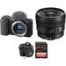 Sony ZV-E10 Mirrorless Camera with 10-20mm Lens and Bag Kit (Black) ILCZV-E10/B