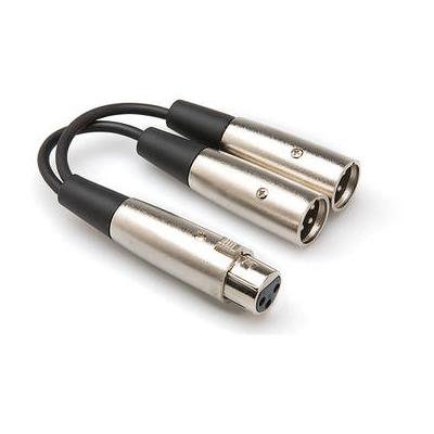 Hosa Technology YXM-101.5 XLR Female to Dual XLR Male Audio Y-Cable (18") YXM-101.5