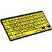 Logickeyboard Used XL Print American English Bluetooth 3.0 Mini Keyboard (Black on Yellow) LKBU-LPBY-BTON-US